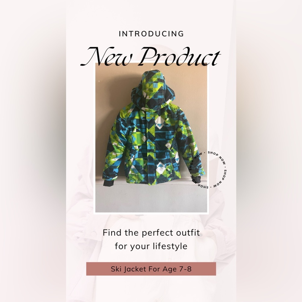 🔥Kid’s Waterproof Winter Ski Jacket 🧥 Age 7-8🔥